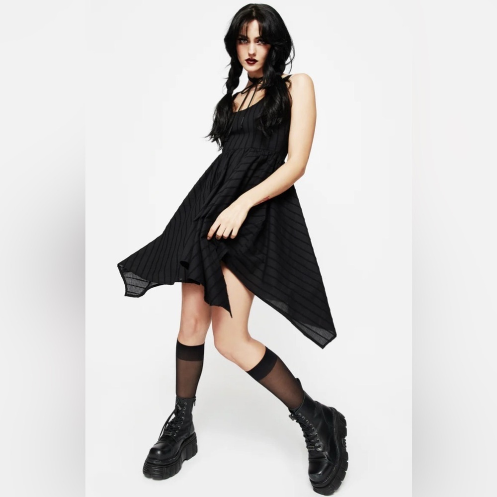 NWT Disturbia Blythe Handkerchief Hem Mini Dress - Picture 5 of 8